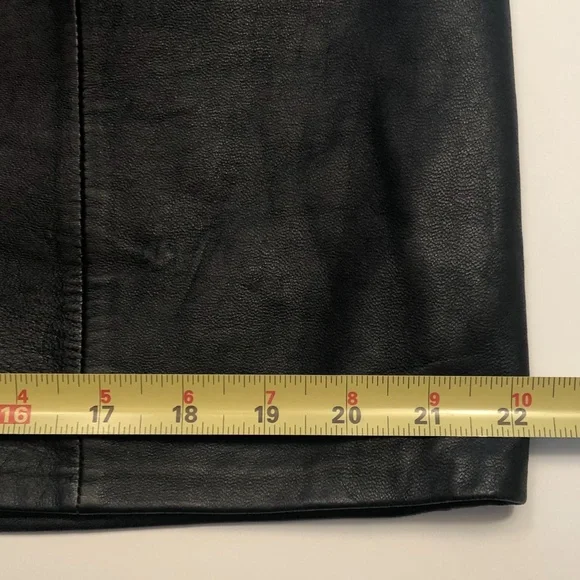 Vintage 111 STATE Black Leather Short Skirt - Picture 10 of 12